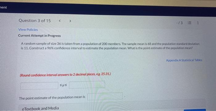 Solved A random sample of size 36 is taken from a population | Chegg.com