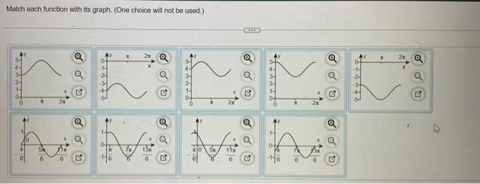 Solved Match Each Function With Its Graph One Choice Will 9880