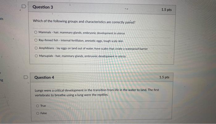 Solved Question 1 1.5 pts Which characteristic below do | Chegg.com