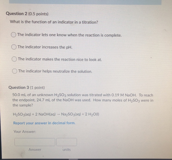 Solved Question 2 (0.5 points) What is the function of an | Chegg.com