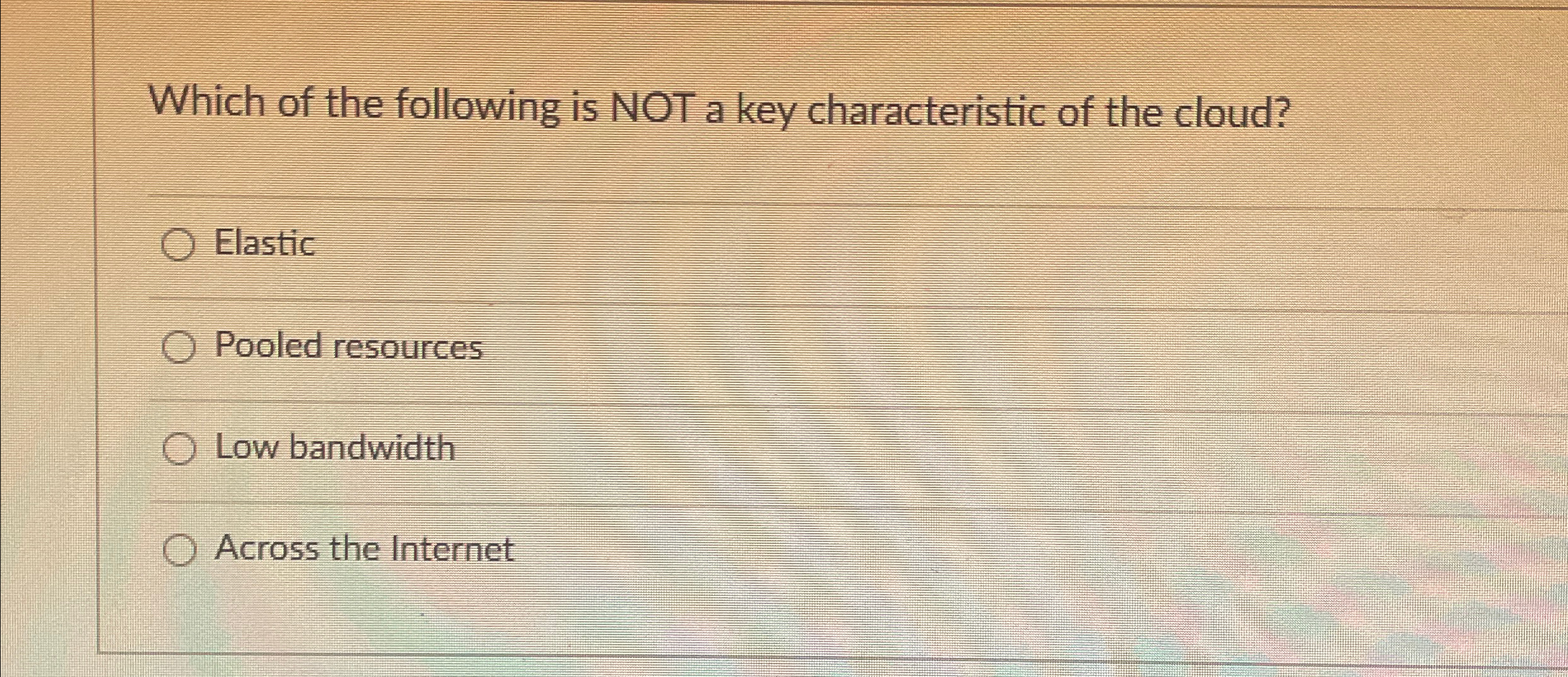 Solved Which of the following is NOT a key characteristic of | Chegg.com