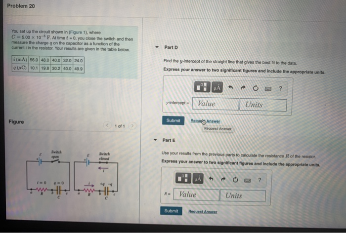 Solved You set up the circuit shown in (Figure 1), where C = | Chegg.com