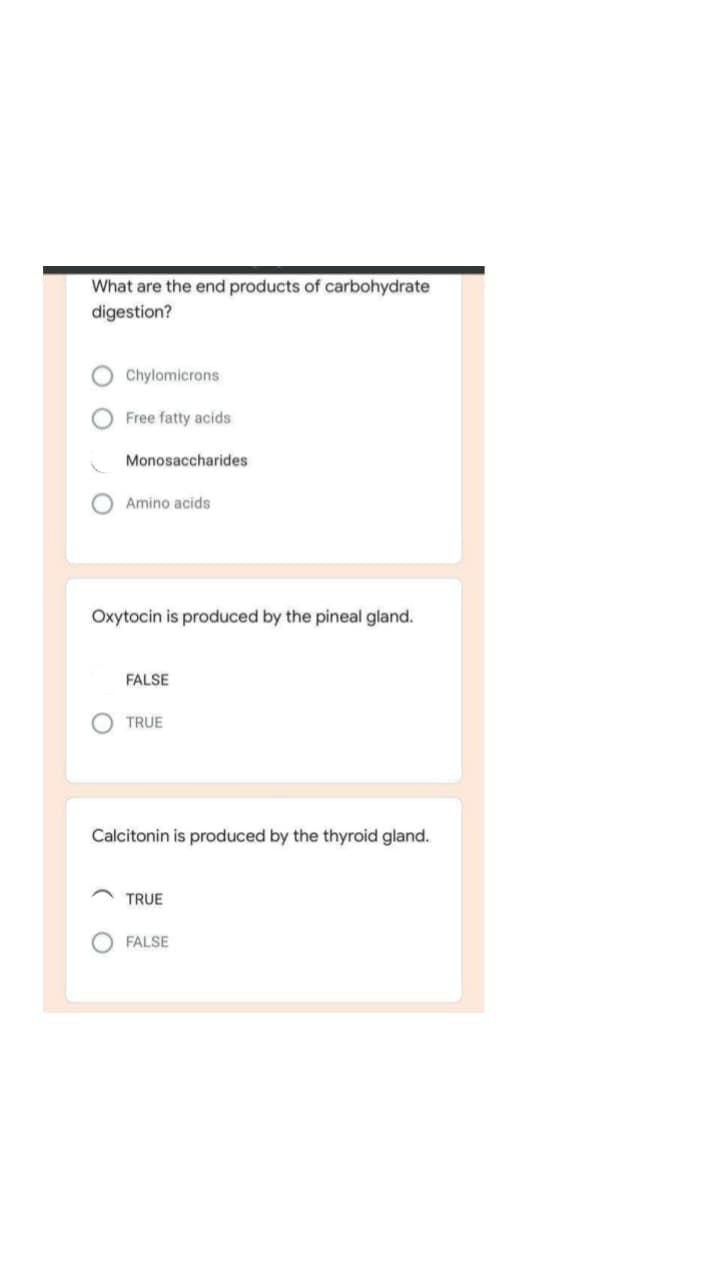 Solved What are the end products of carbohydrate digestion?