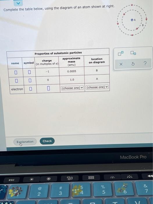 Solved Complete the table below, using the diagram of an | Chegg.com