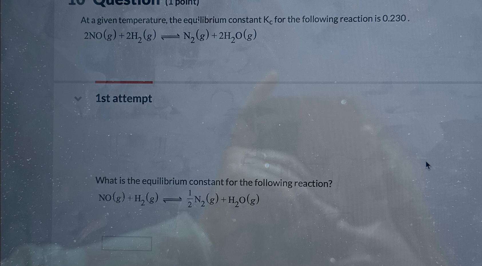 Solved At a given temperature, the equilibrium constant Kc | Chegg.com