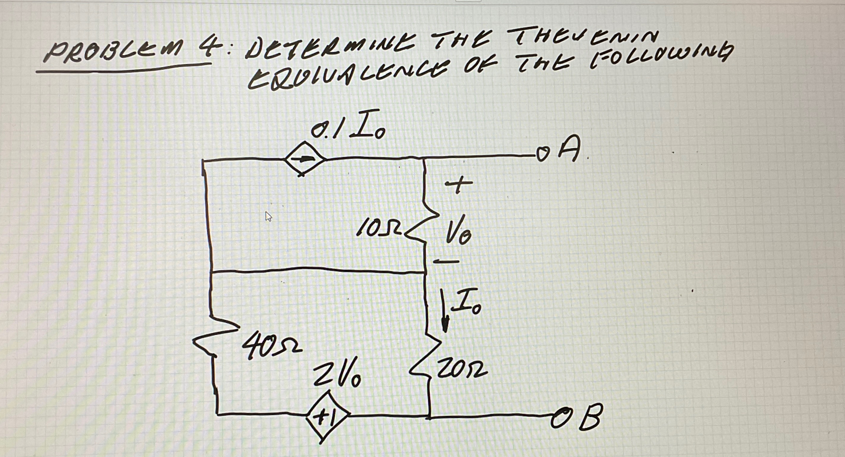 Solved PROBLEM 4: DETERMINE THE THEVENIN EQUIVALENCE OF THE | Chegg.com