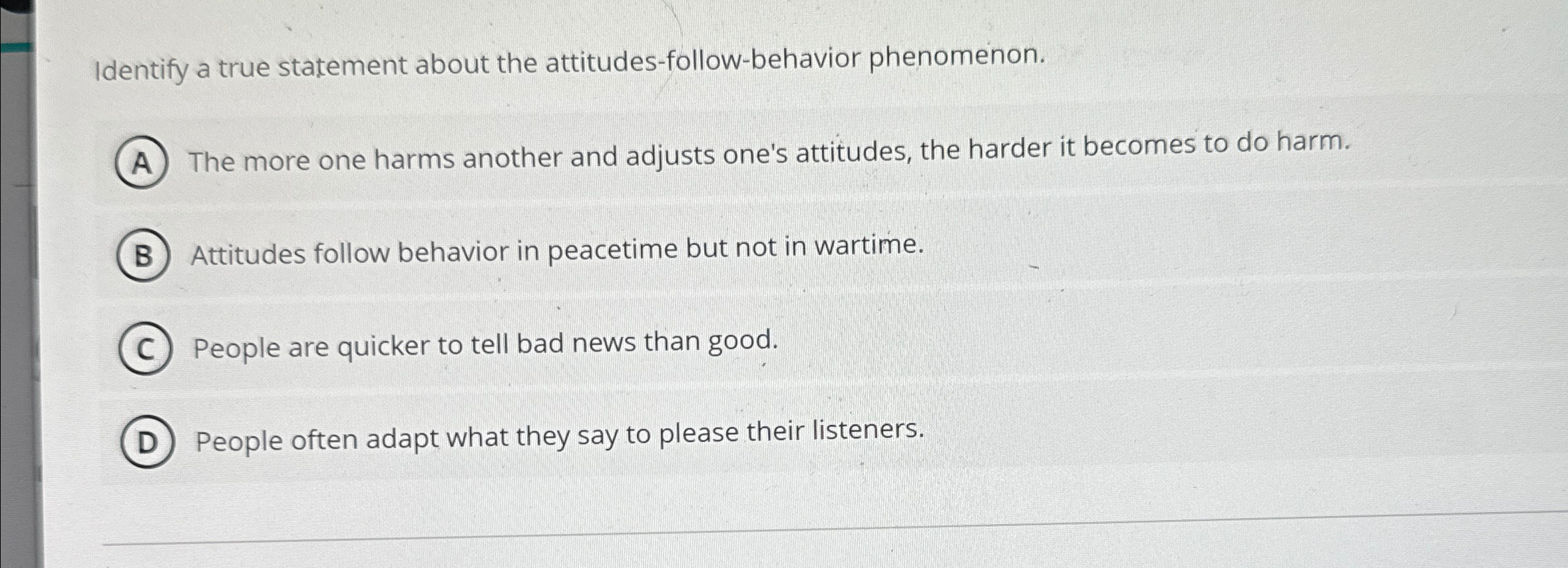 Solved Identify a true statement about the | Chegg.com
