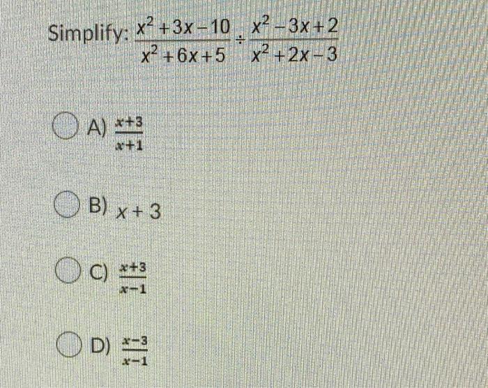 x 2 6x 5 x 2 3x 10