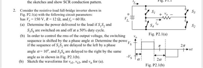 Solved 2. Consider the resistive-load full-bridge inverter | Chegg.com