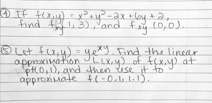 Solved 4 If F X Y X Y 2x 6y 2 Find Fry 1 3 Chegg Com