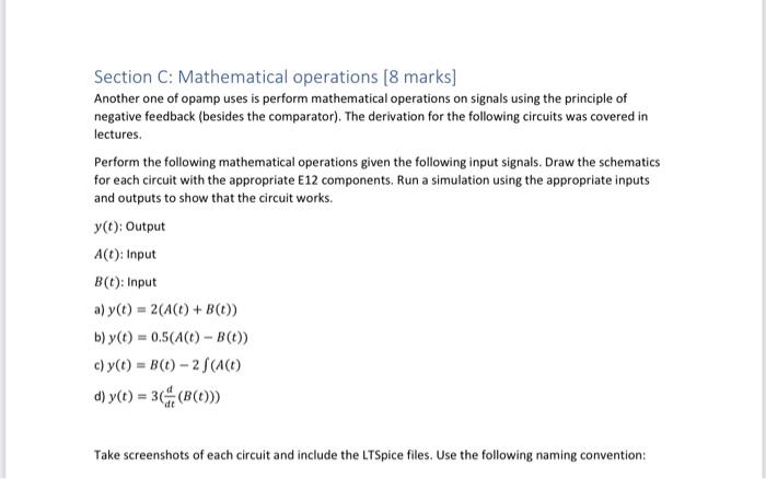 Solved Section C: Mathematical operations (8 marks] Another | Chegg.com