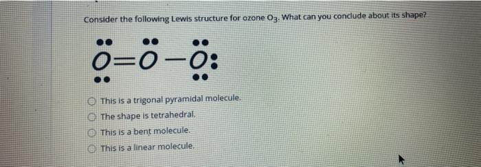 ozone lewis structure shape