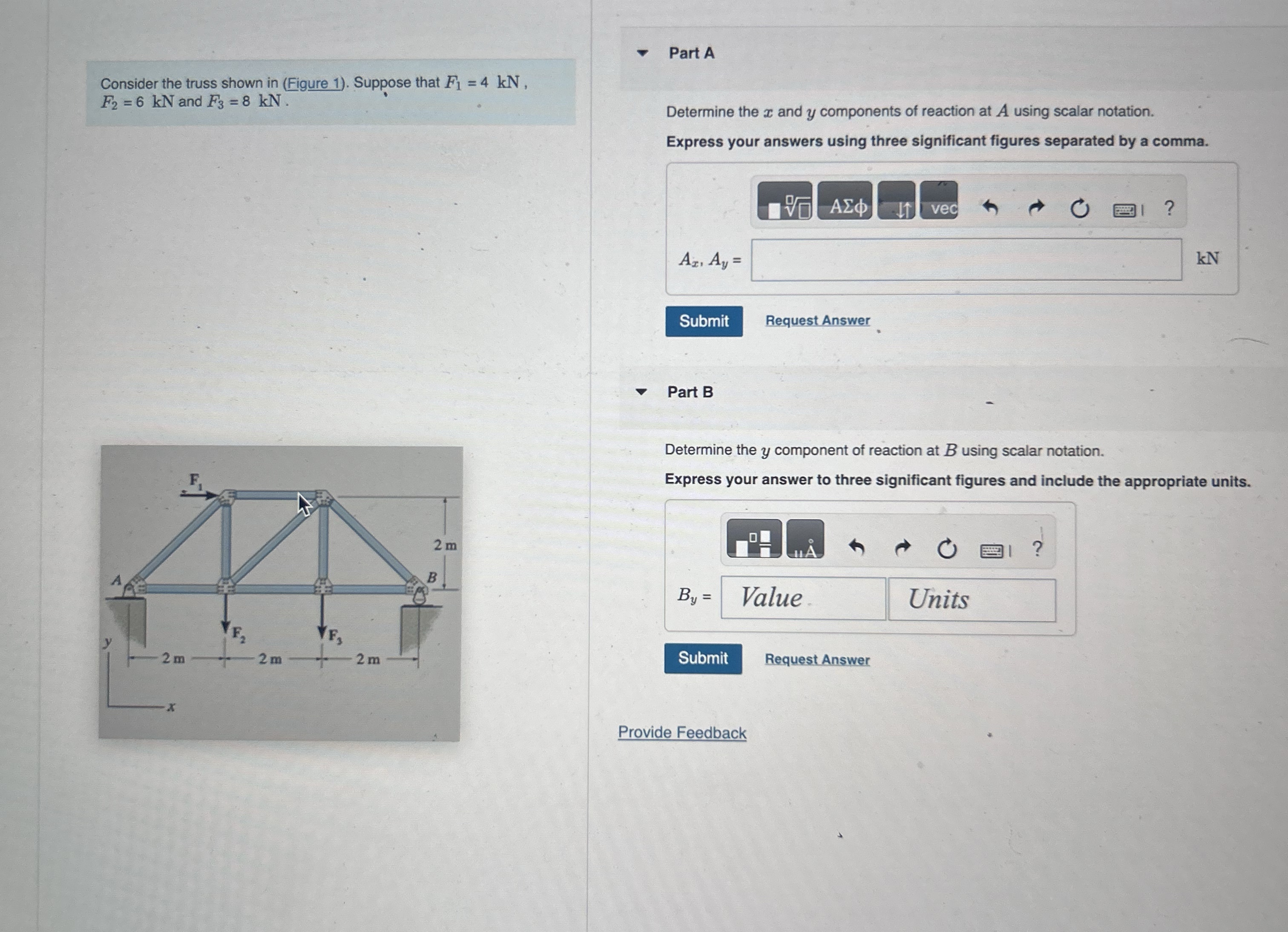 Solved Consider the truss shown in (Figure 1). ﻿Suppose that | Chegg.com