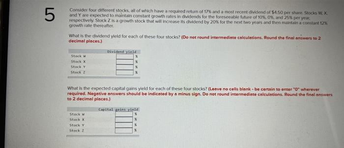 Solved Consider Four Different Stocks, All Of Which Have A 