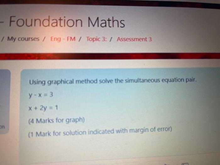 Solved Using a graph paper, draw a graph of the equation | Chegg.com