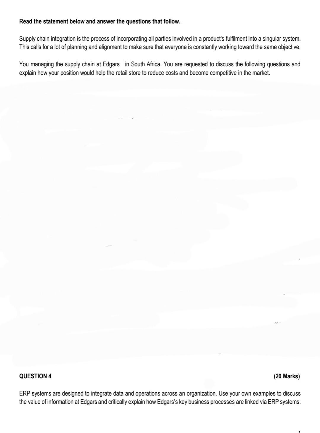 Solved Read the statement below and answer the questions | Chegg.com