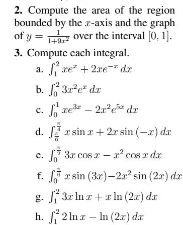 Solved 2. Compute the area of the region bounded by the | Chegg.com