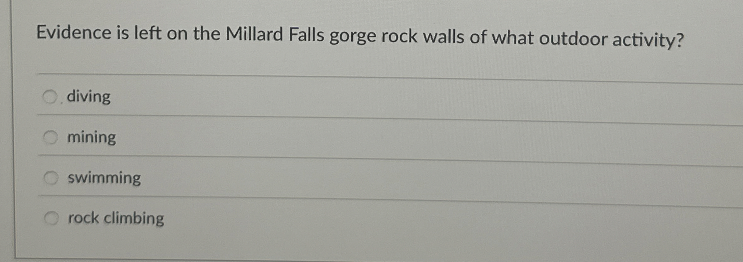 Solved Evidence is left on the Millard Falls rock
