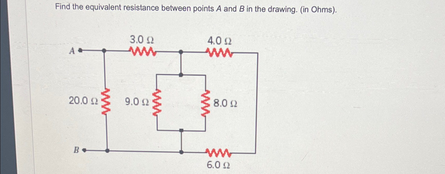 Solved Find the equivalent resistance between points A and B | Chegg.com