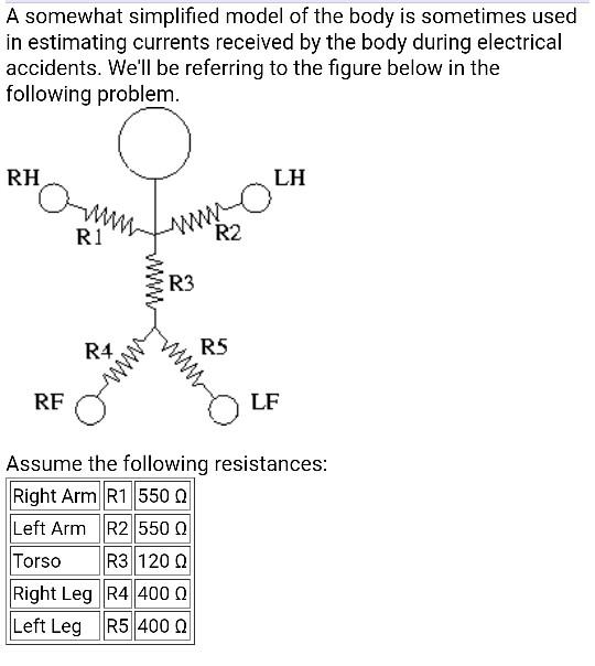 Solved A somewhat simplified model of the body is sometimes | Chegg.com