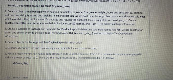 Solved 1. Write a function which takes one string argument | Chegg.com