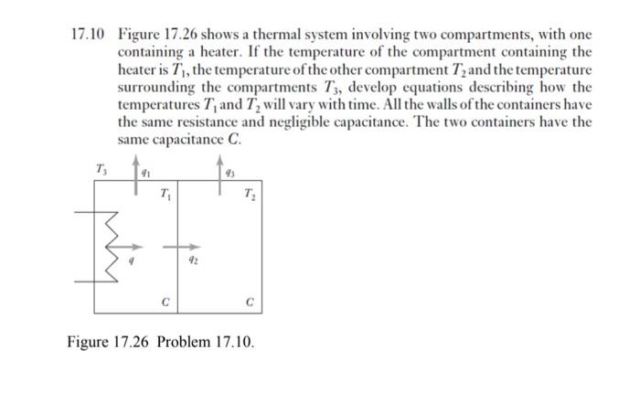 Solved 17.10 Figure 17.26 shows a thermal system involving | Chegg.com