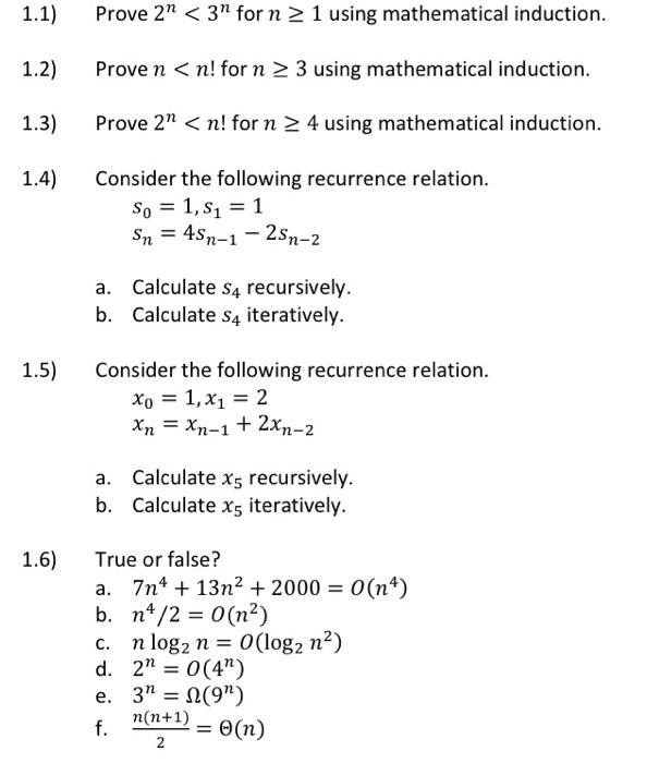 Solved 1 1 Prove 2 1 Using Mathematical