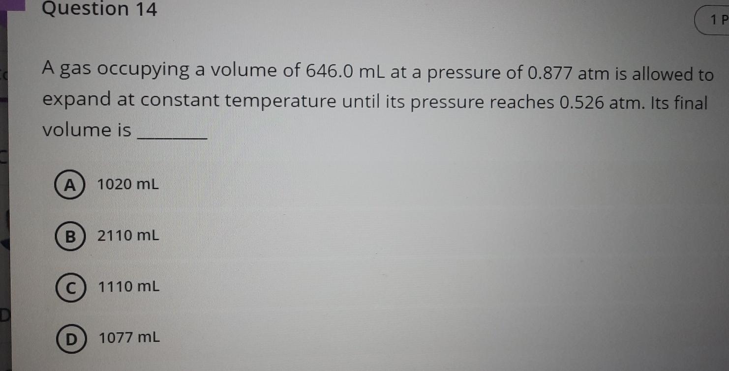 solved-question-14-1-p-a-gas-occupying-a-volume-of-646-0-ml-chegg