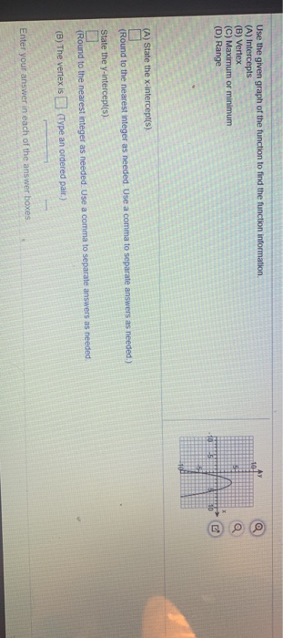 Solved Ay Use the given graph of the function to find the | Chegg.com