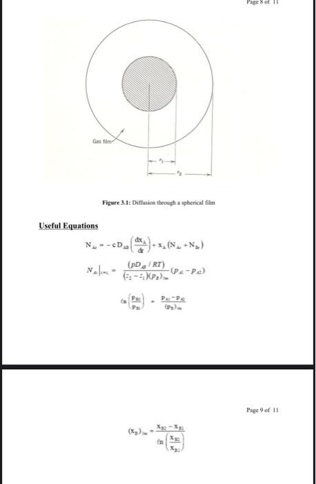 Question #3.3 A droplet of substance A is suspended | Chegg.com