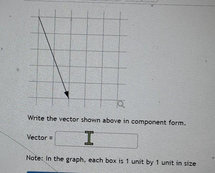 Solved Write the vector shown above in component form. | Chegg.com