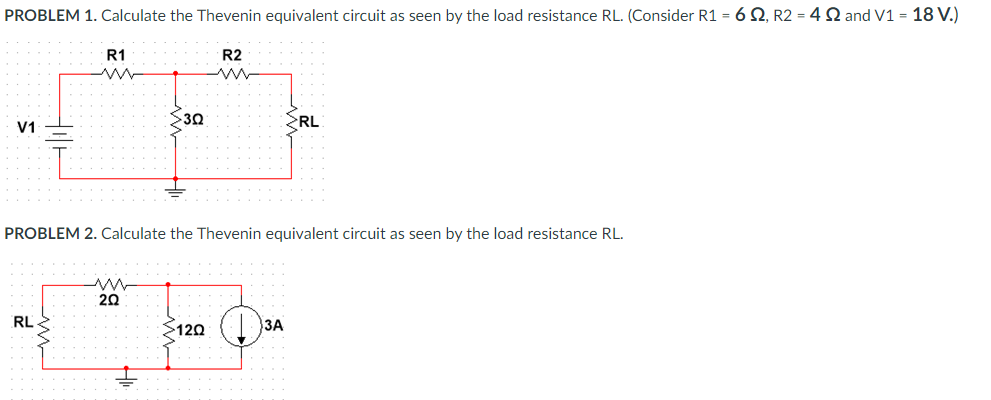 Solved PROBLEM 1. ﻿Calculate the Thevenin equivalent circuit | Chegg.com