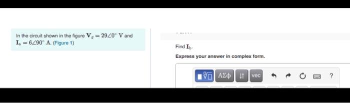 Solved In the circuit shown in the figure V,=2920° V and I. | Chegg.com