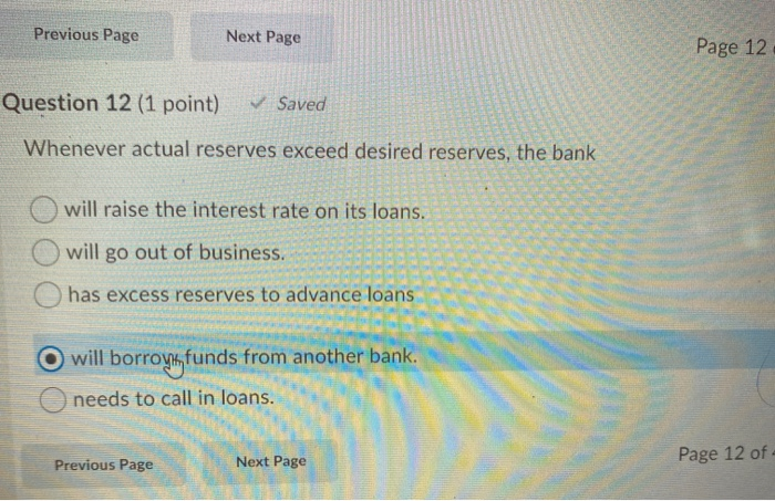 Solved Previous Page Next Page Page 12 Question 12 (1 point) | Chegg.com