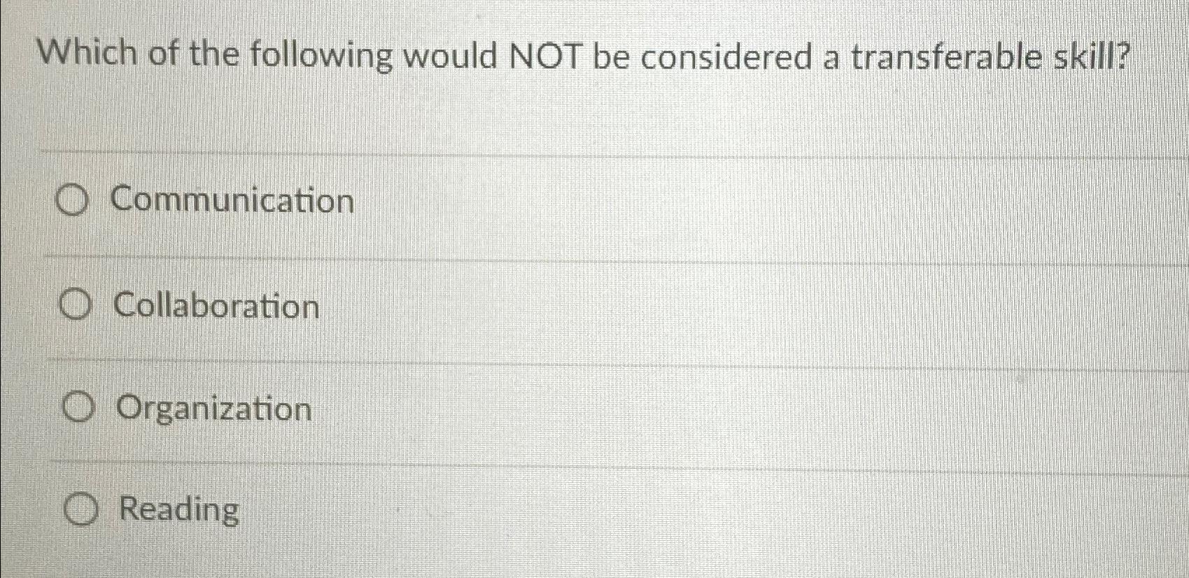 Solved Which of the following would NOT be considered a | Chegg.com