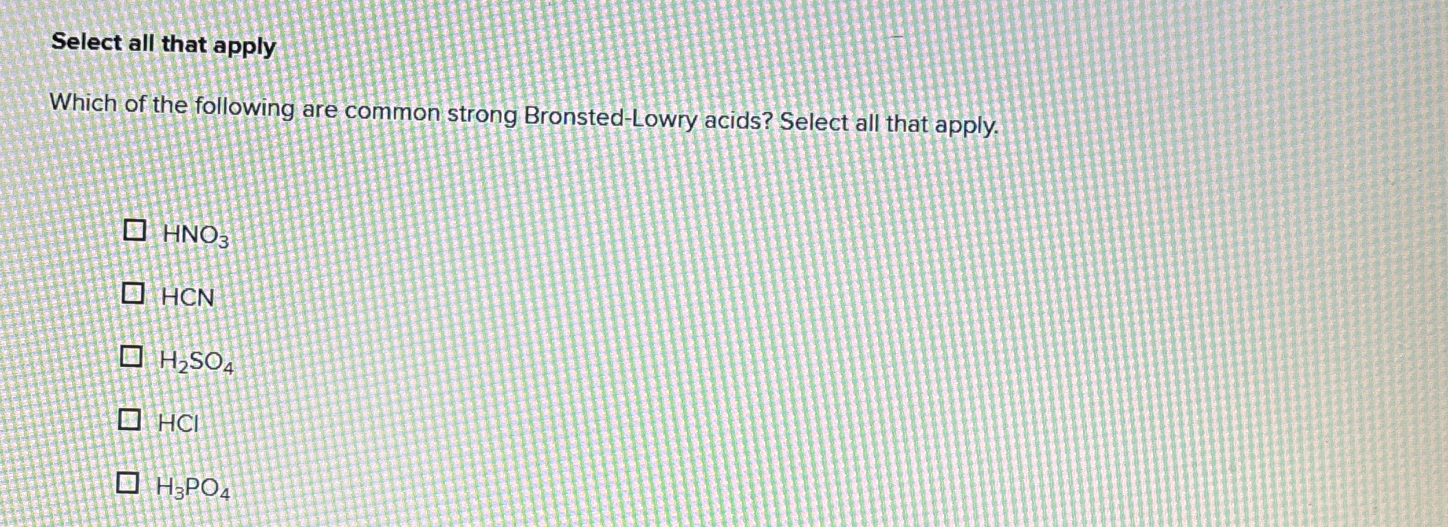 Solved Select all that applyWhich of the following are | Chegg.com