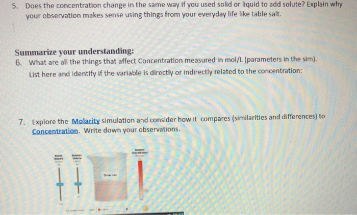 Solved 4. Volume effects on concentration: a. Is dilution | Chegg.com