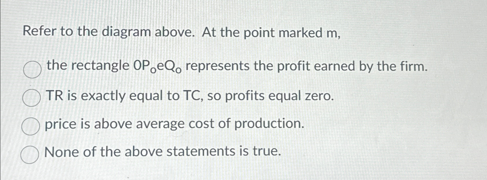 Solved Refer to the diagram above. At the point marked m, | Chegg.com