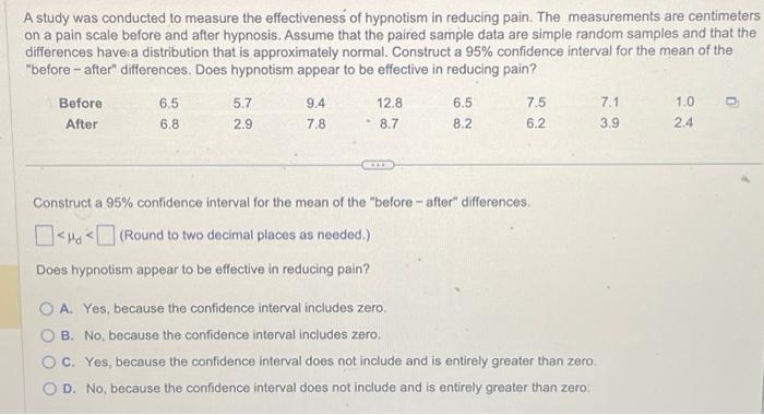 Solved A study was conducted to measure the effectiveness of | Chegg.com