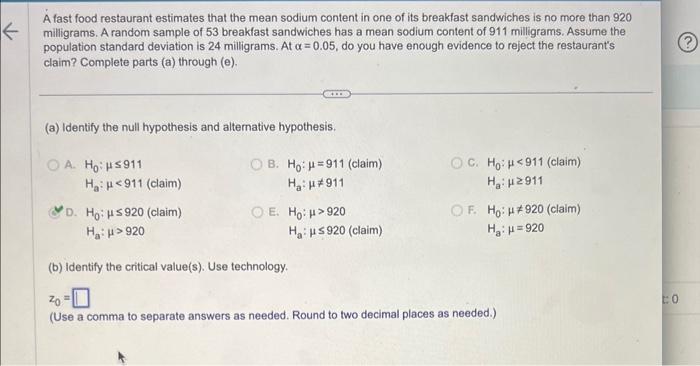 Solved find the following:1. Ho and Ha2. standardized test | Chegg.com