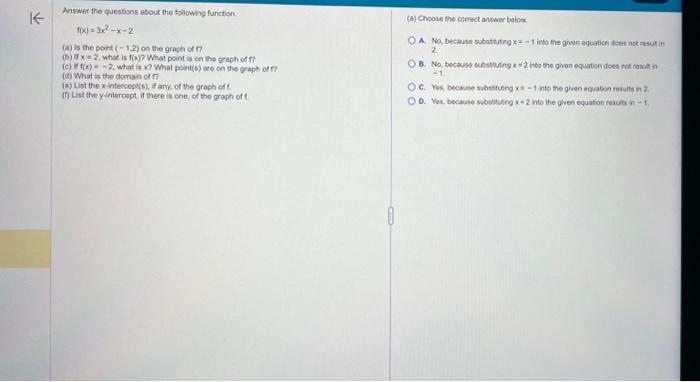 Solved Answer the questions about the followng function: | Chegg.com