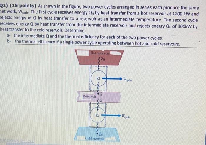 Solved Q1) (15 points) As shown in the figure, two power | Chegg.com