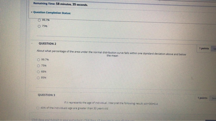 Solved Remaining Time: 58 minutes. 48 seconds. Question | Chegg.com