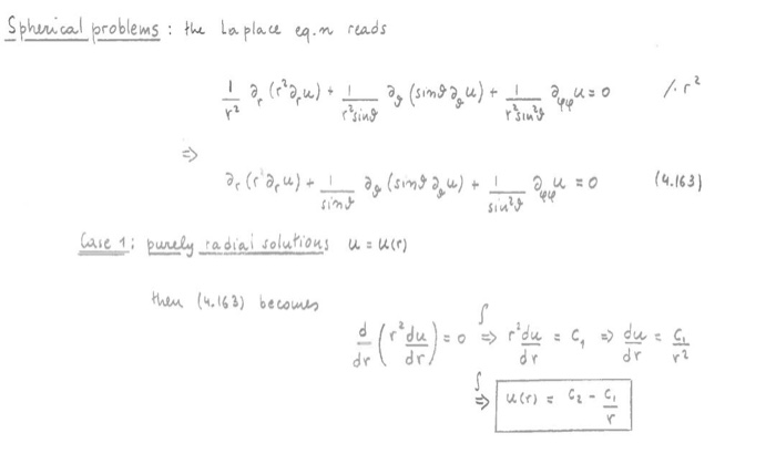 Find A Purely Radial Solution To The Following Int Chegg Com