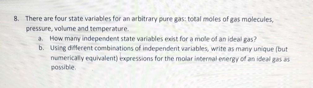 Solved 8. There are four state variables for an arbitrary | Chegg.com