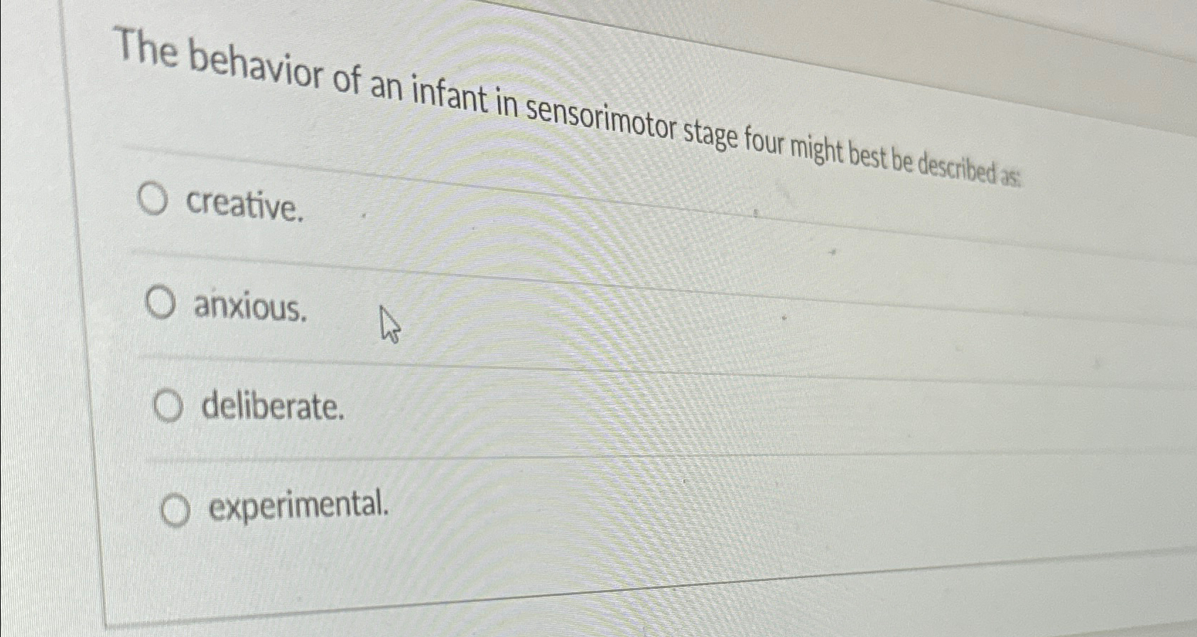 Sensorimotor stage outlet four