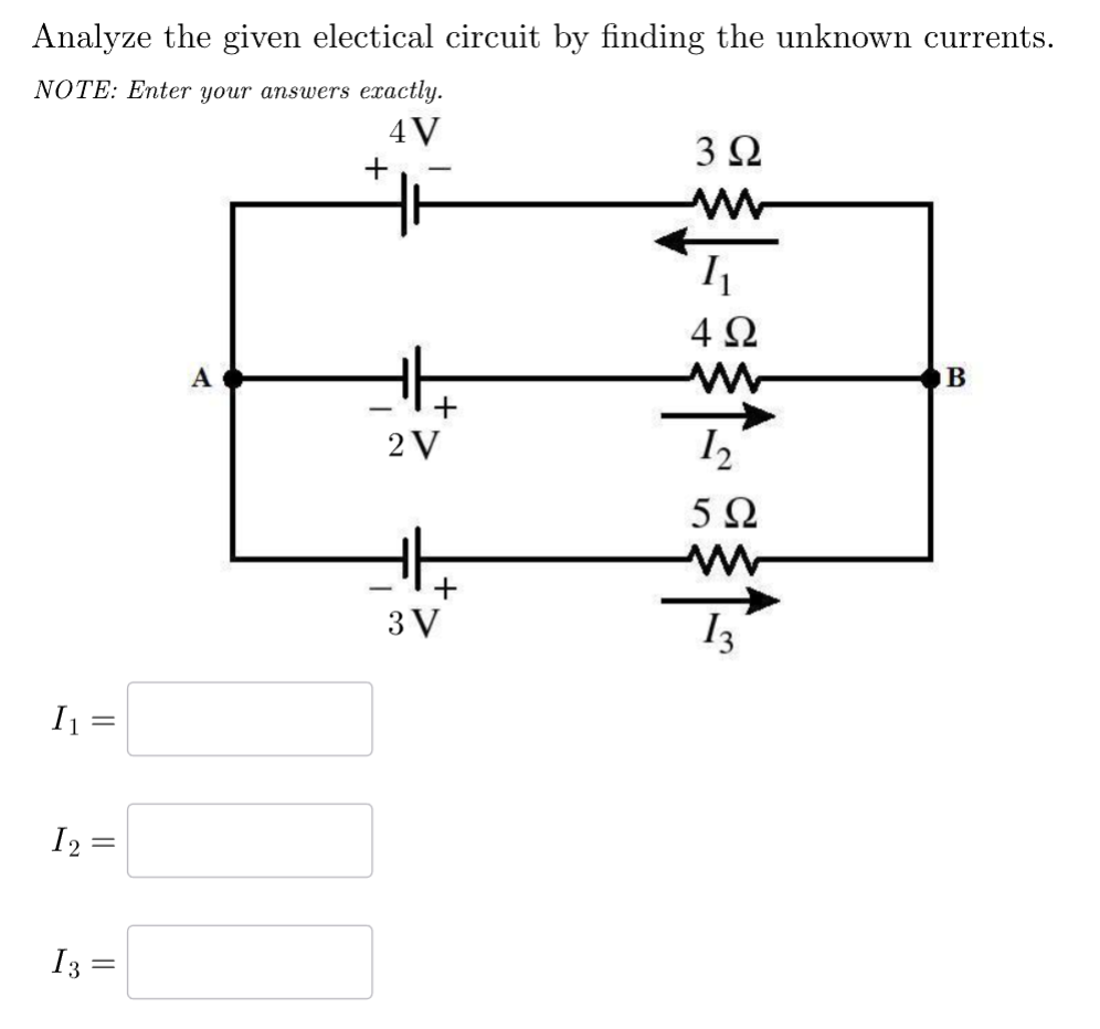 Solved Analyze the given electical circuit by finding the | Chegg.com