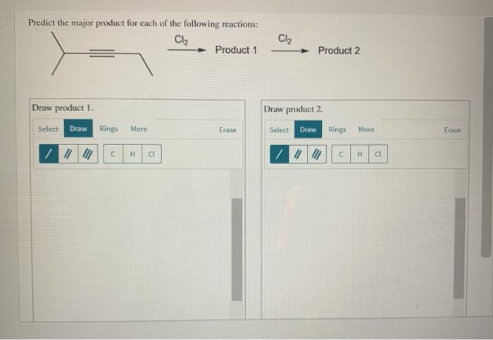 Solved Predict the major product for each of the following | Chegg.com