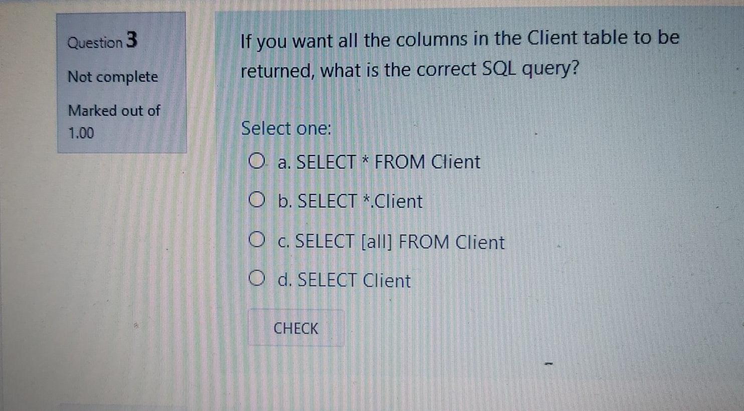 Solved Question 1 What does SQL stand for? Not complete