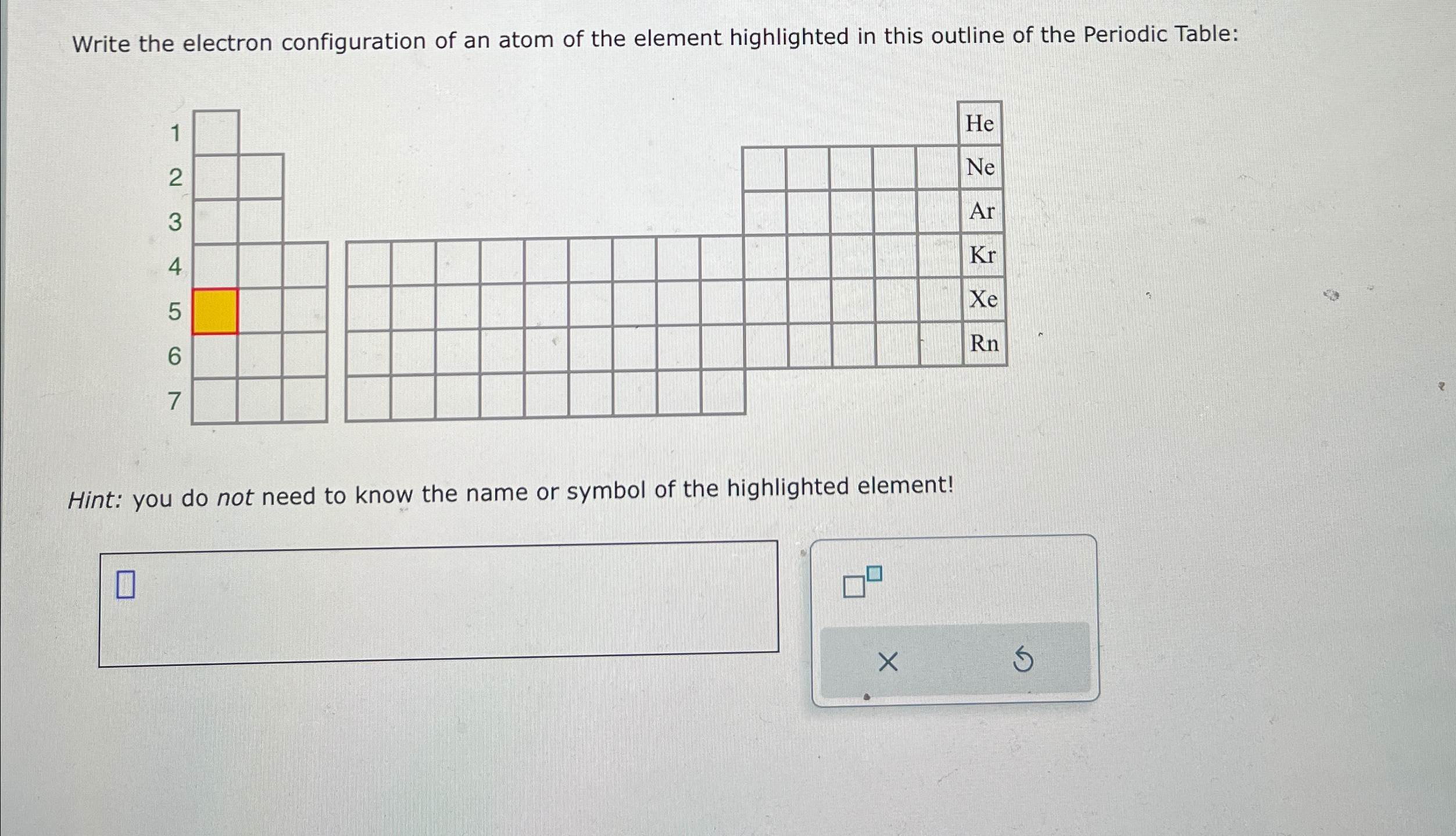 Write the electron configuration of an atom of the | Chegg.com